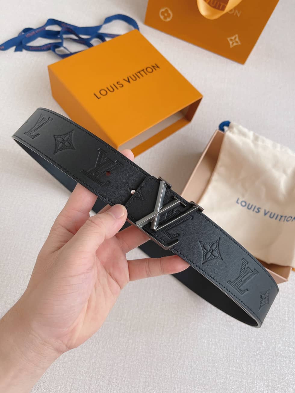 Fake Louis Vuitton Logo Belt 40mm - DEEPREPS