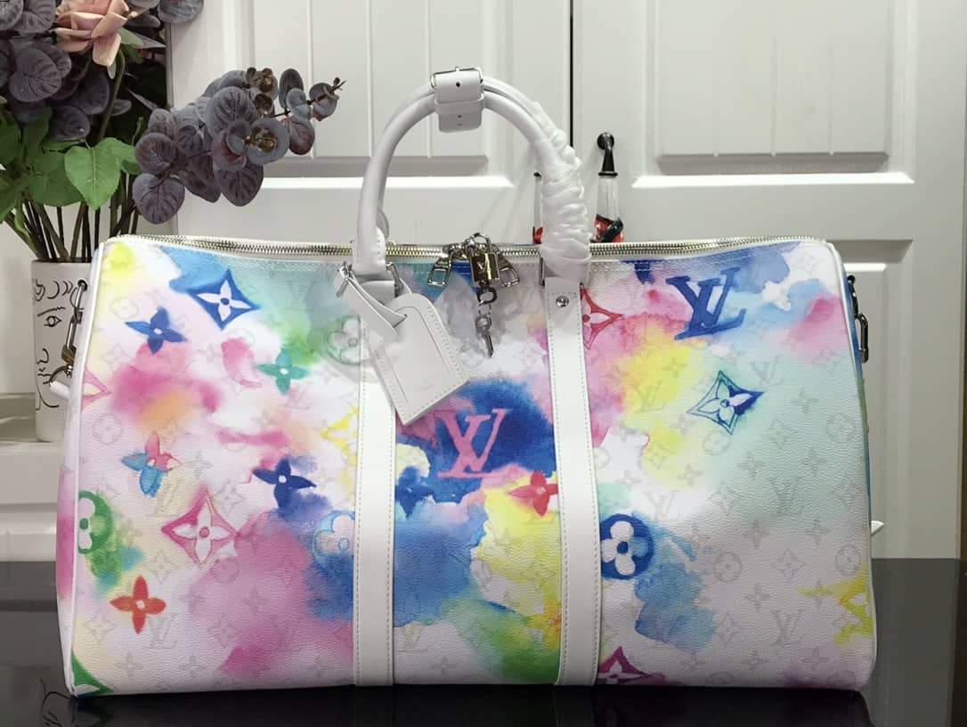 Louis Vuitton Keepall Watercolor Bandouliere 50 Travel Bag Replica Colorful M45758 - DEEPREPS