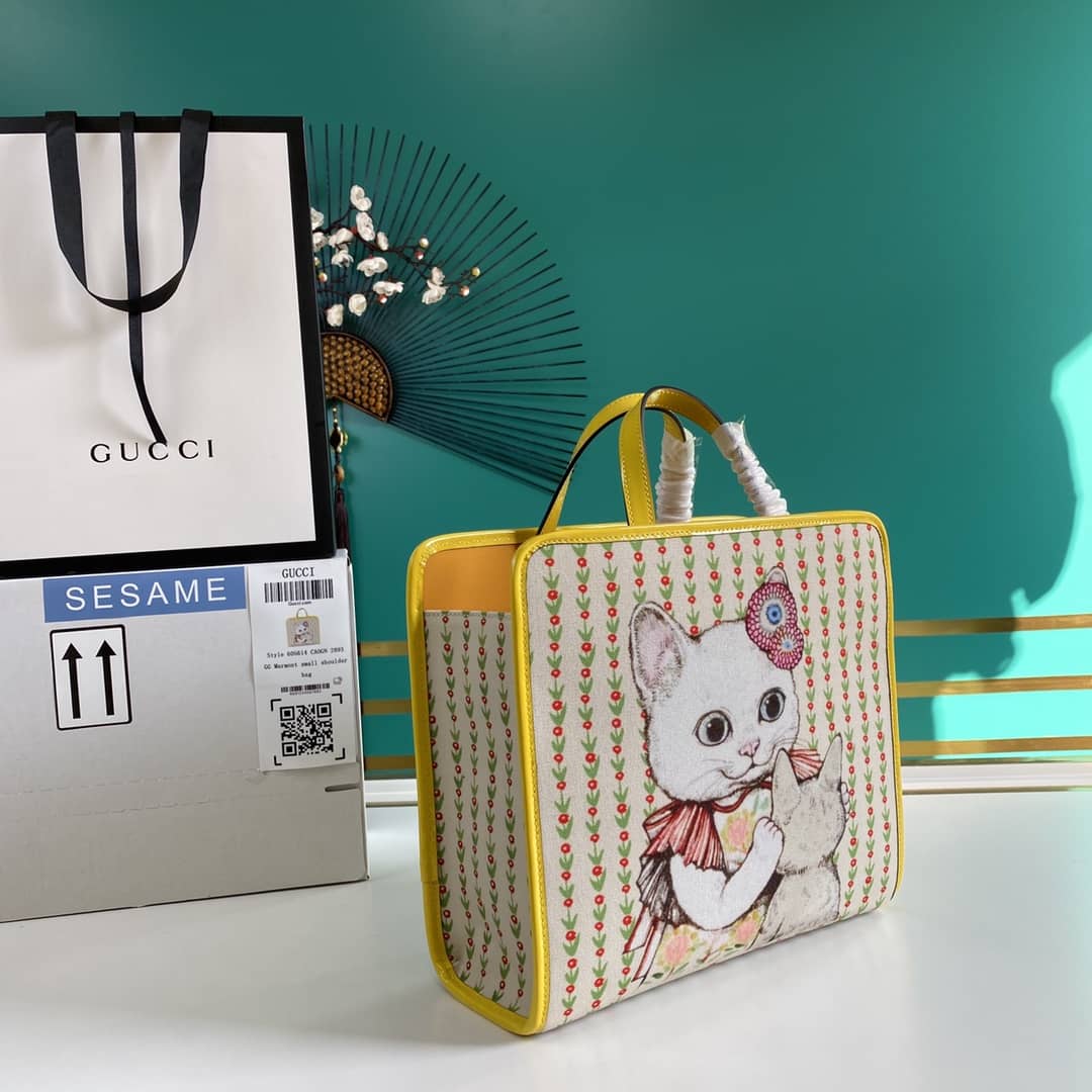 Gucci GG Printed Multicolor Kids Girl Tote Replica 605614 - DEEPREPS