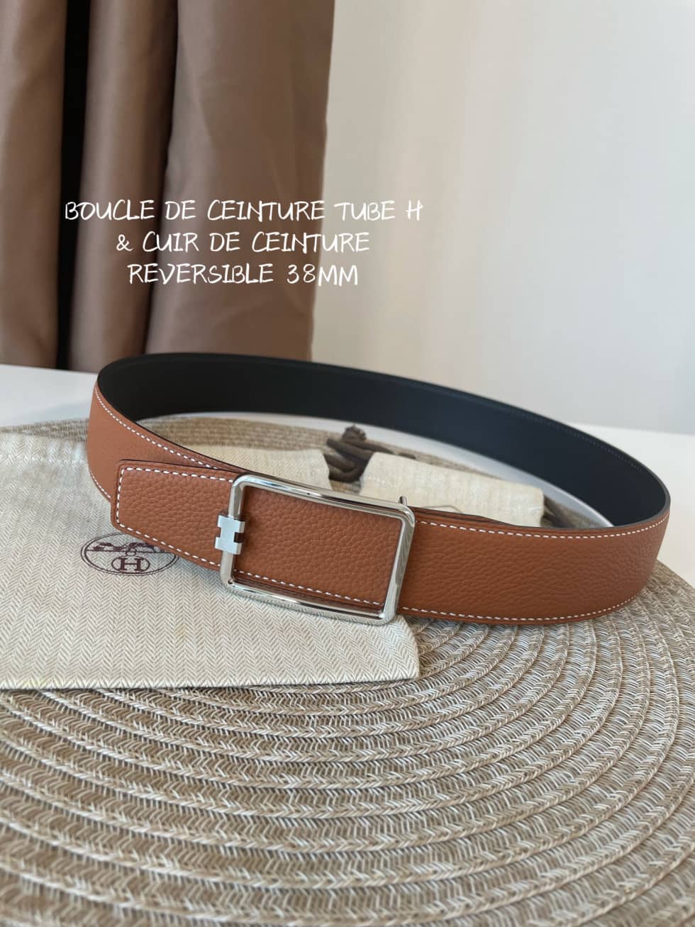 Knockoff Hermes Logo Belt 38mm - DEEPREPS