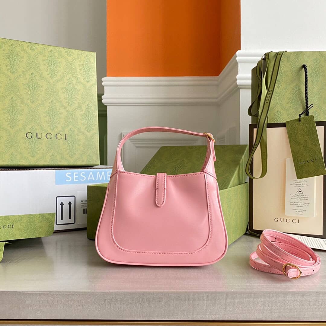 Gucci Jackie 1961 Mini Shoulder Bag Replica Pink 637091 - DEEPREPS