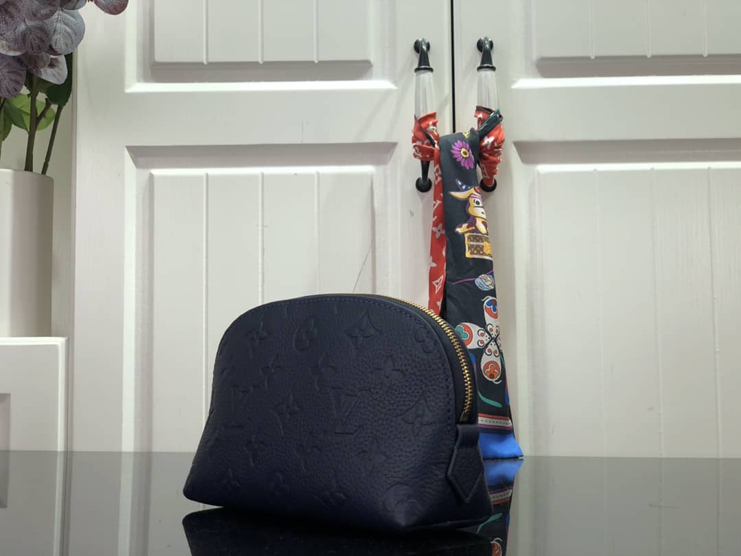 Louis Vuitton Pochette Dupe Monogram Cosmetic Pouch  Blue M47515 - DEEPREPS