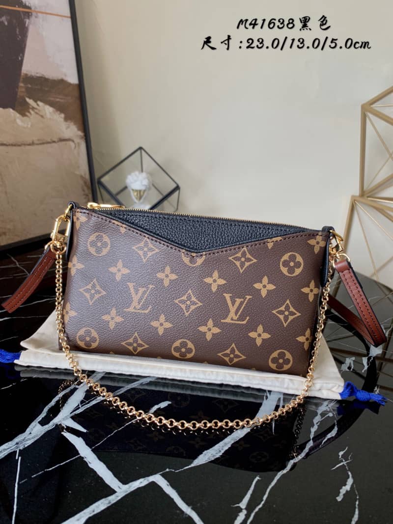 Louis Vuitton Pallas Replica Clutch Monogram 2way Black M41638 - DEEPREPS
