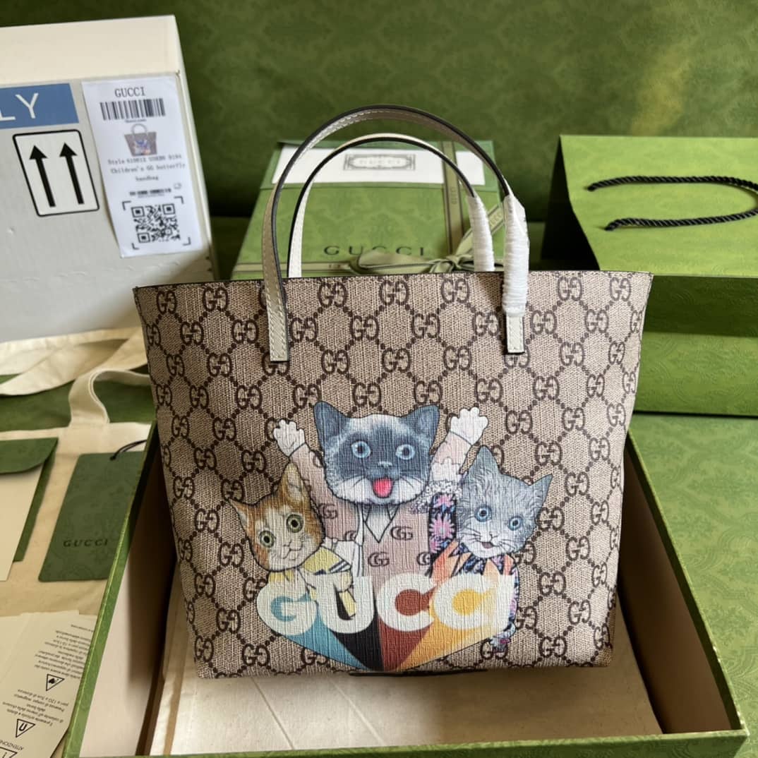 Gucci Children Cat Print Tote 410812 Replica Bag - DEEPREPS