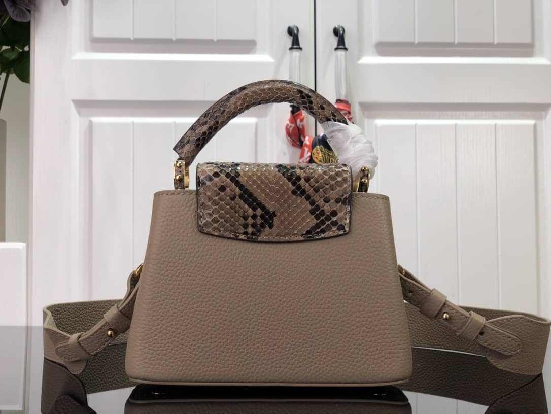 Louis Vuitton Capucines Embroidery Replica Bag Gray M48865 - DEEPREPS