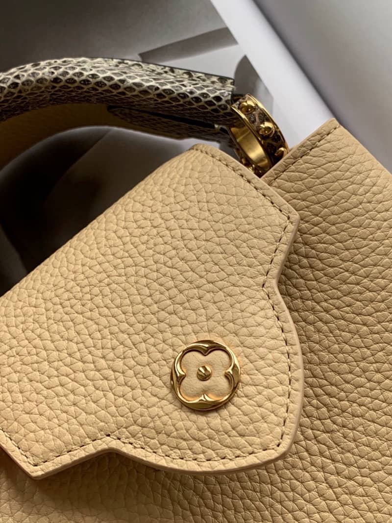 Louis Vuitton Capucines Mini Replica Bag Apricot M55921 - DEEPREPS