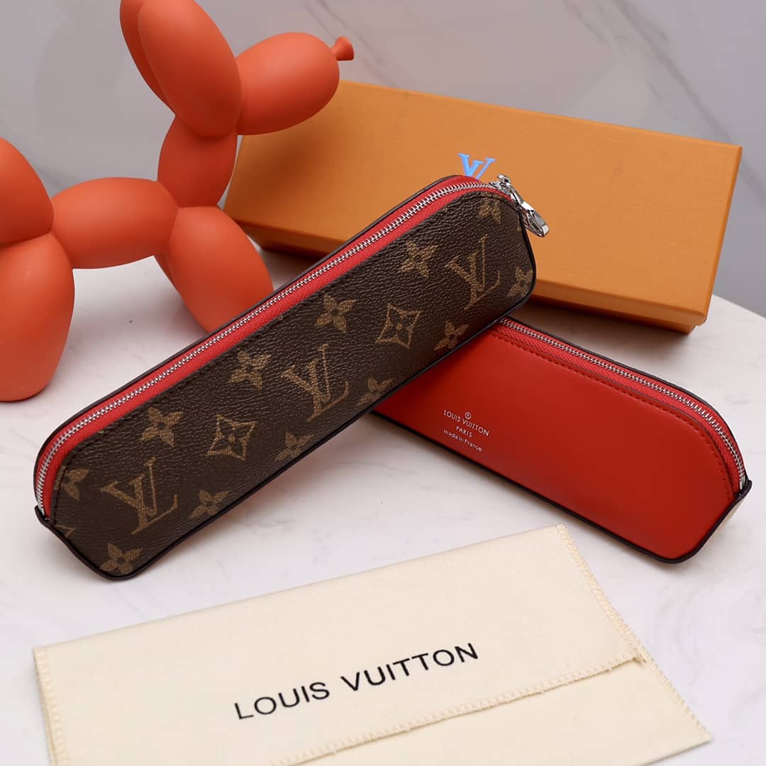 Louis Vuitton Pencil Pouch Elizabeth Monogram Canvas Replica Brown GI0009 - DEEPREPS