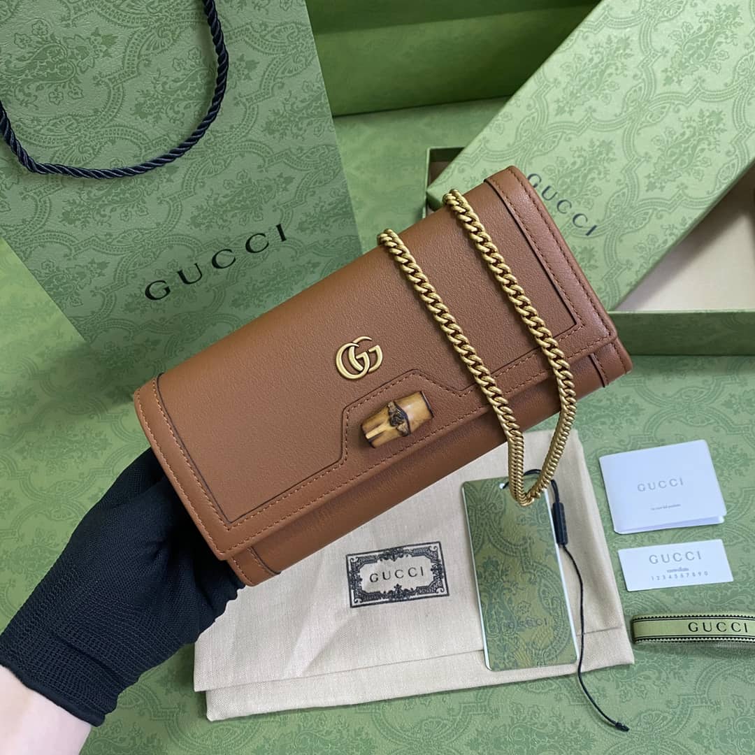 Gucci Diana Bamboo Chain Wallet Replica 658243 - DEEPREPS