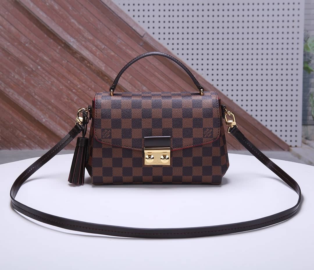 Louis Vuitton Damier Croisette Replica Shoulder Handbag Brown N41581 - DEEPREPS