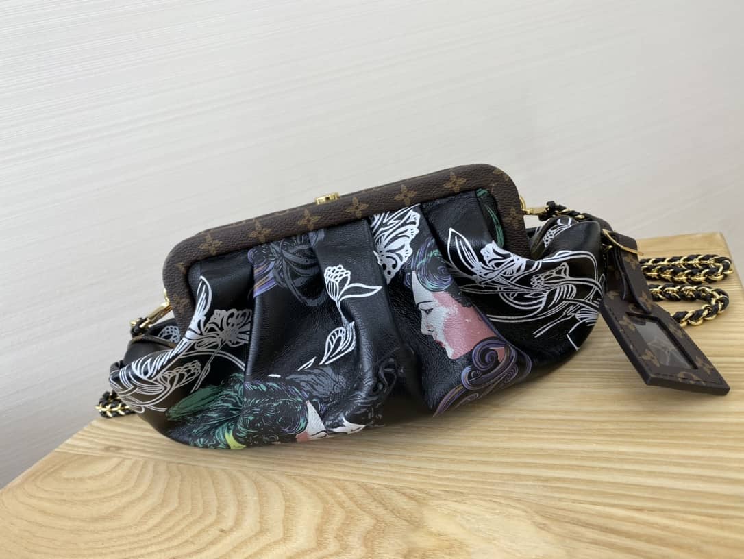 Louis Vuitton Monogram Canvas Boursicot EW Replica Bag Black M45229 - DEEPREPS