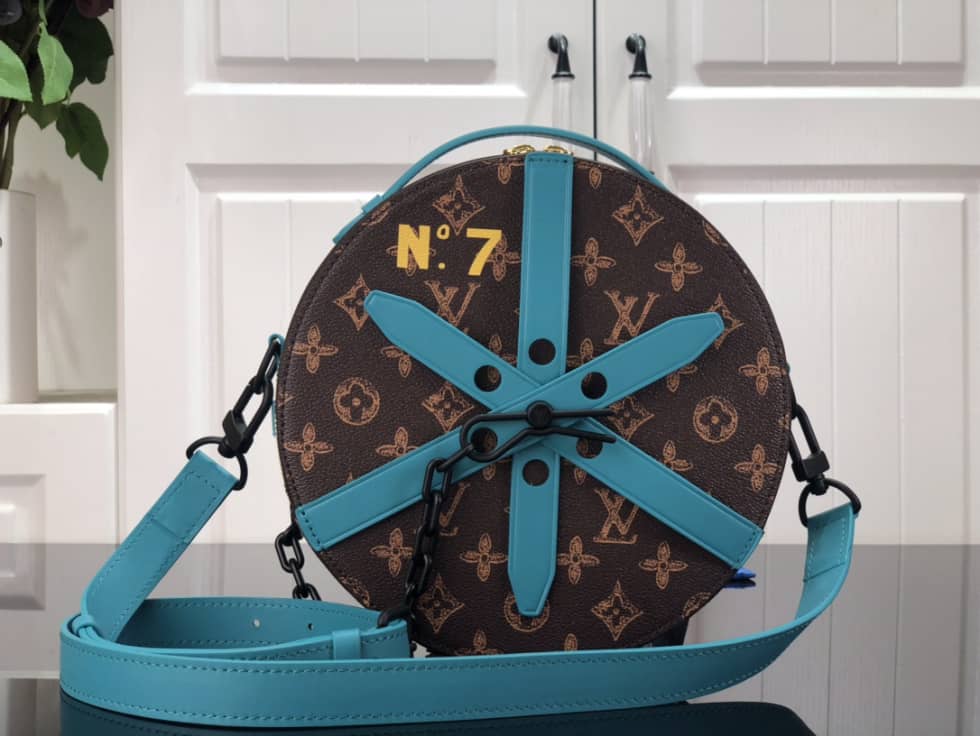 Louis Vuitton Wheel Box Monogram Blue M59706 Replica Crossbody Bag - DEEPREPS