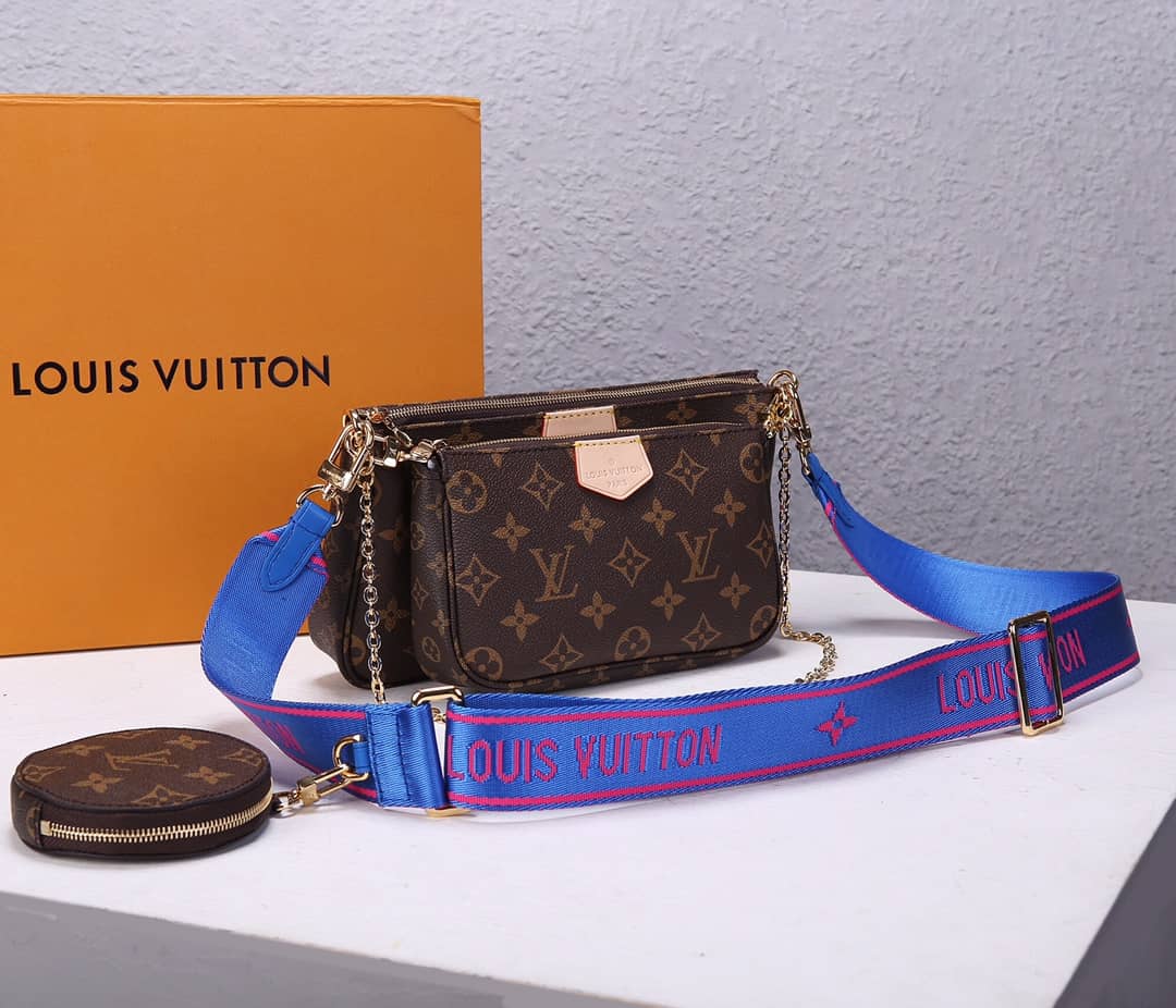 Louis Vuitton Multi Pochette Accessoires Replica Crossbody Bag Blue M44840 - DEEPREPS
