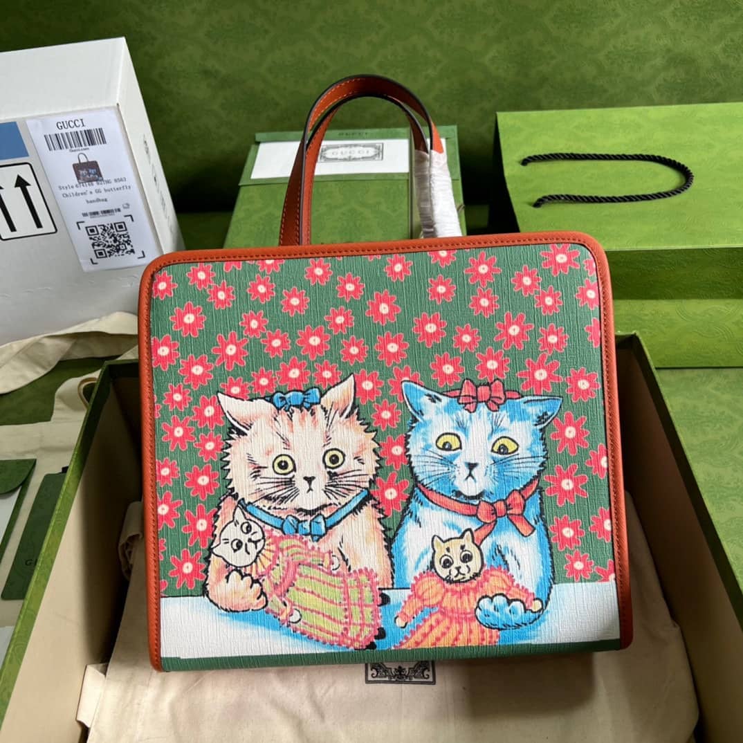 Gucci Children Cat Print 605614 Replica Tote Bag - DEEPREPS
