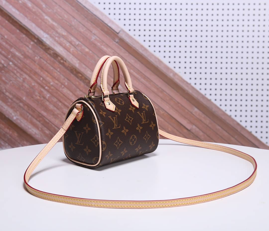Louis Vuitton Nano Speedy Monogram Canvas Replica Crossbody Bag M61252 - DEEPREPS