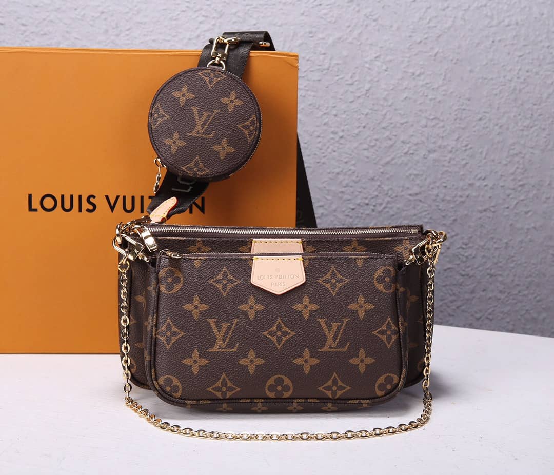 Louis Vuitton Multi Pochette Accessoires Replica Crossbody Bag Black M44840 - DEEPREPS