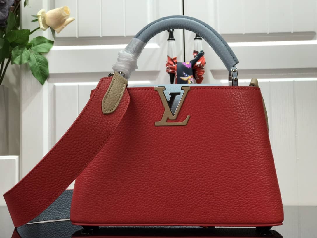 Louis Vuitton Capucines Mini Taurillon Leather Replica Bag Red M57520 - DEEPREPS