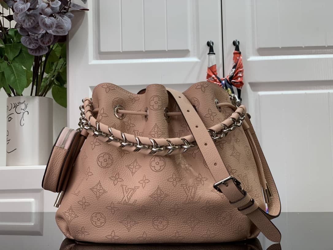 Louis Vuitton Bella Mahina Magnolia Leather Replica Bag M57068 Pink - DEEPREPS