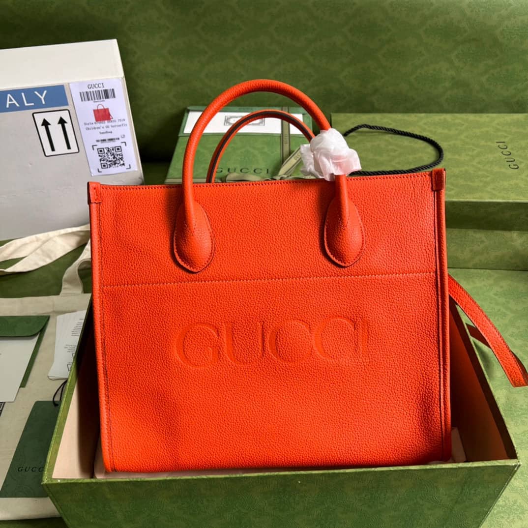 Gucci Small Leather Tote With Gucci Logo 674822 Replica Bag - DEEPREPS