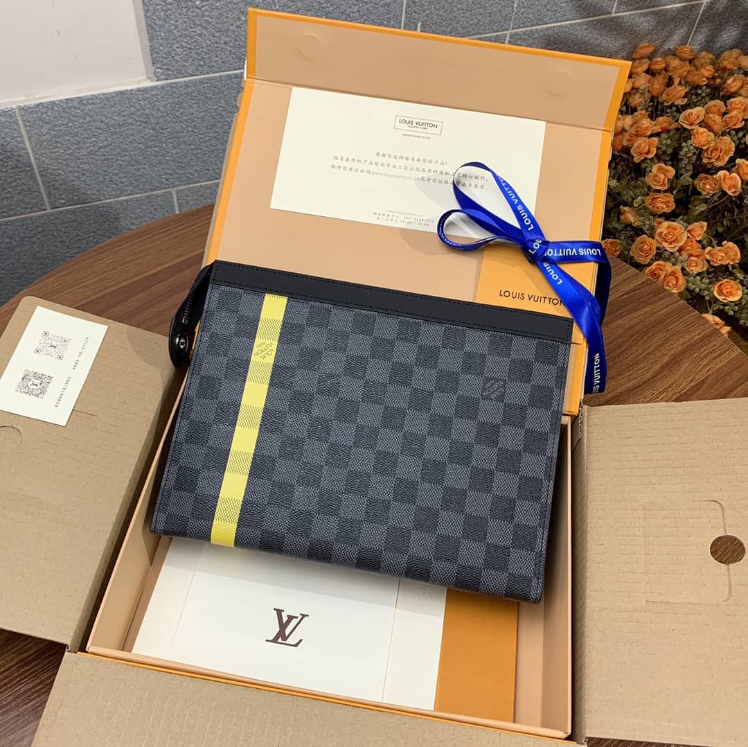 Louis Vuitton Pochette Voyage MM Damier Graphite Canvas Replica N60107 - DEEPREPS