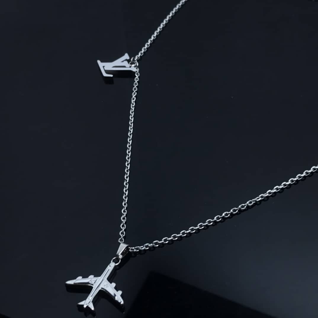 Knockoff Louis vuitton Logo Necklace - DEEPREPS