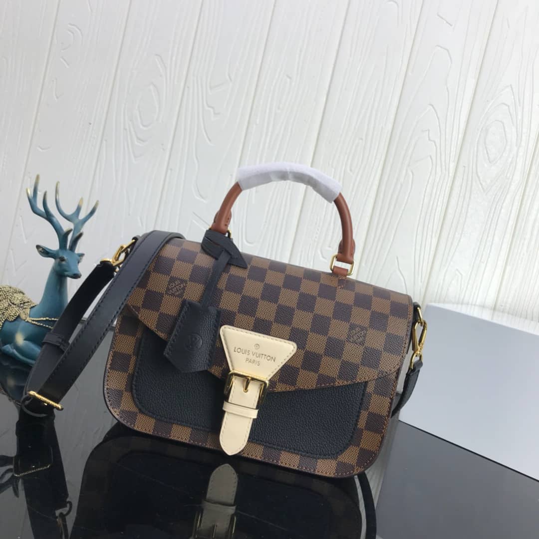 Louis Vuitton Damier Canvas Trendy Replica Crossbody Bag Black N40146 - DEEPREPS