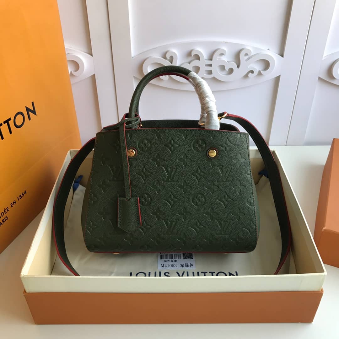 Louis Vuitton Monogram Montaigne BB Empreinte Bag Replica Green M41053 - DEEPREPS