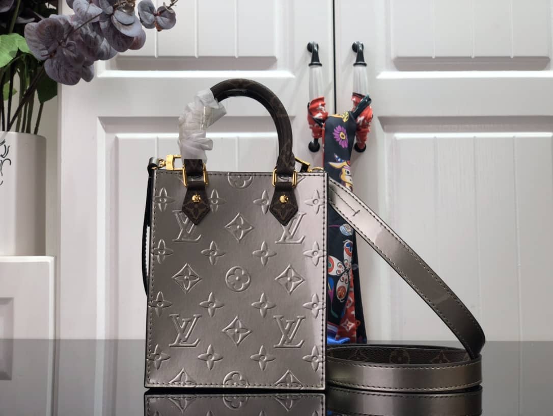 Louis Vuitton Petit Sac Plat Flat Shoulder Bag Replica Gray M80169 - DEEPREPS