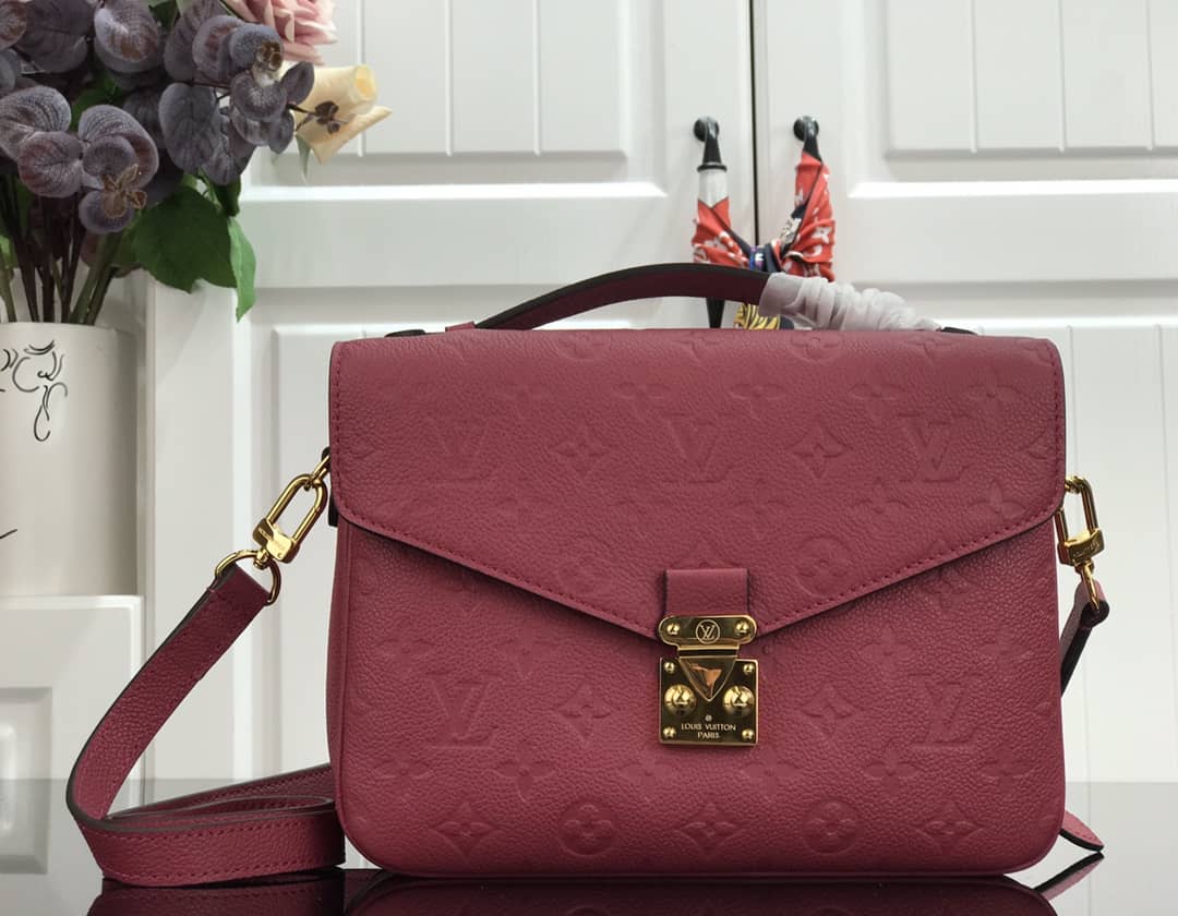 Best Replica Louis Vuitton Pochette Metis Marine Leather Rose M44071 Replica Shoulder Bag(ColaReps) - DEEPREPS
