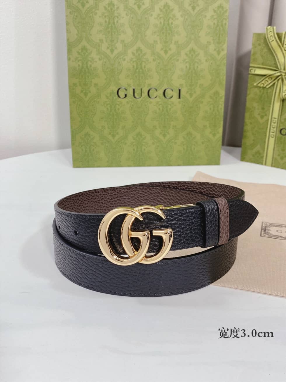 Knockoff Gucci Logo Belt 30mm - DEEPREPS