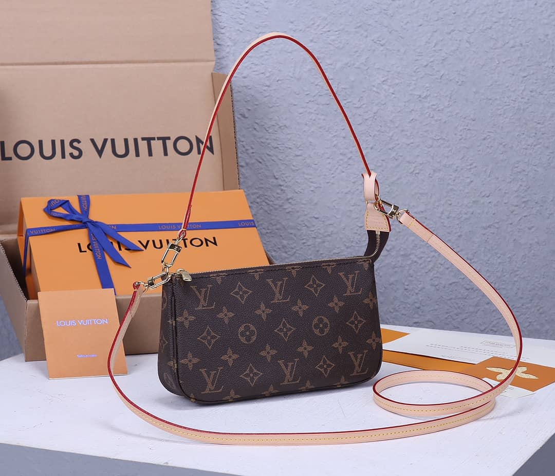 Louis Vuitton Replica Pochette Accessoires Canvas Brown M40712 - DEEPREPS