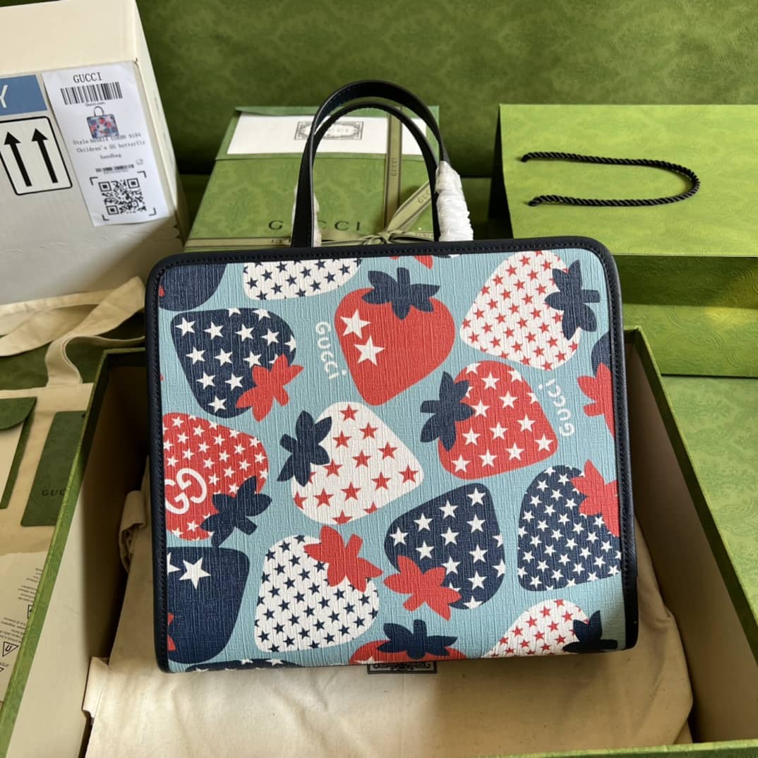 Gucci Children Strawberry Print 605614 Replica Tote Bag - DEEPREPS
