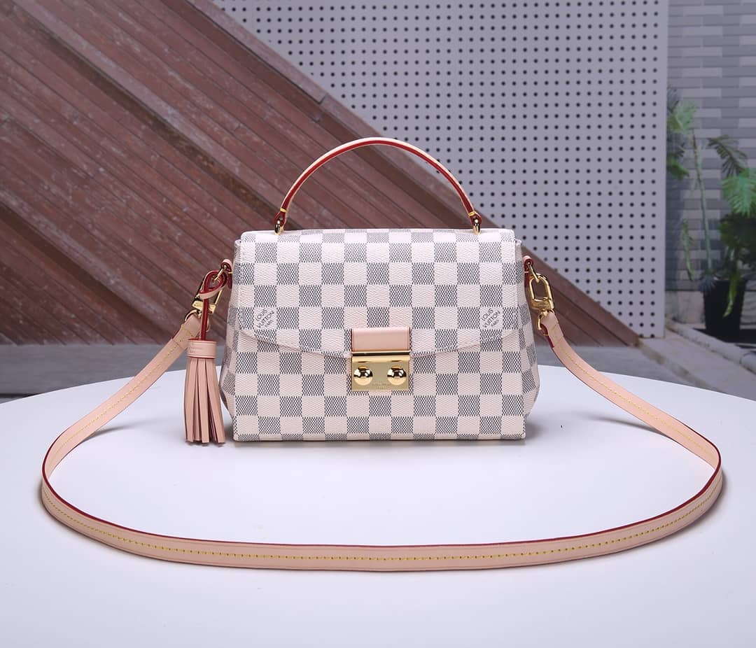 Louis Vuitton Damier Croisette Replica Shoulder Handbag White N41581 - DEEPREPS