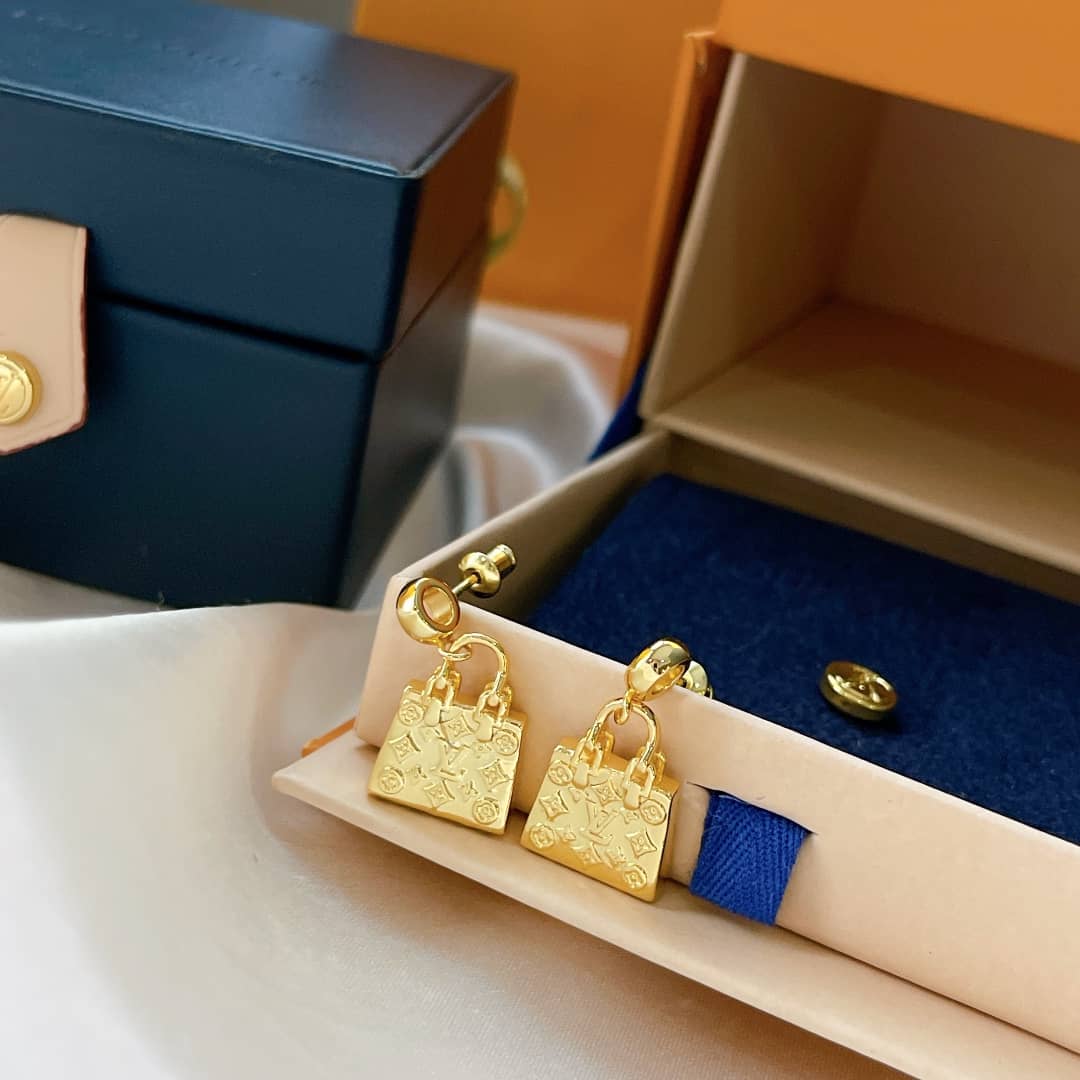 LV Hoop Earrings Dupe Logo AAA+ - DEEPREPS
