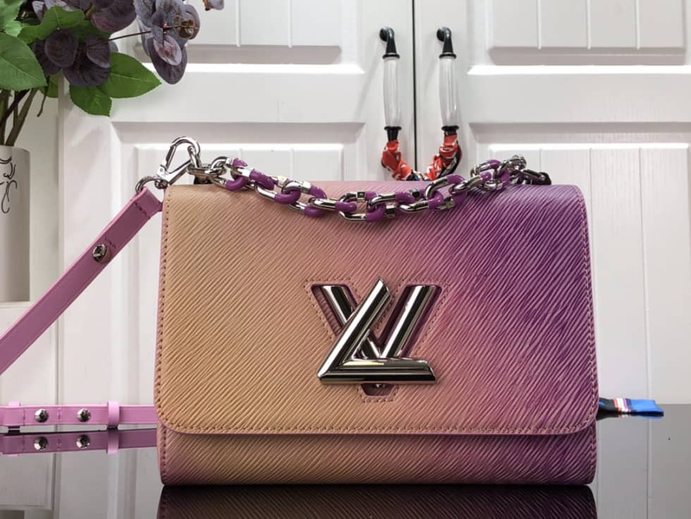 Louis Vuitton Twist MM Gradient Epi Grained Cowhide Leather Orange M59894 Replica Crossbody Bag - DEEPREPS