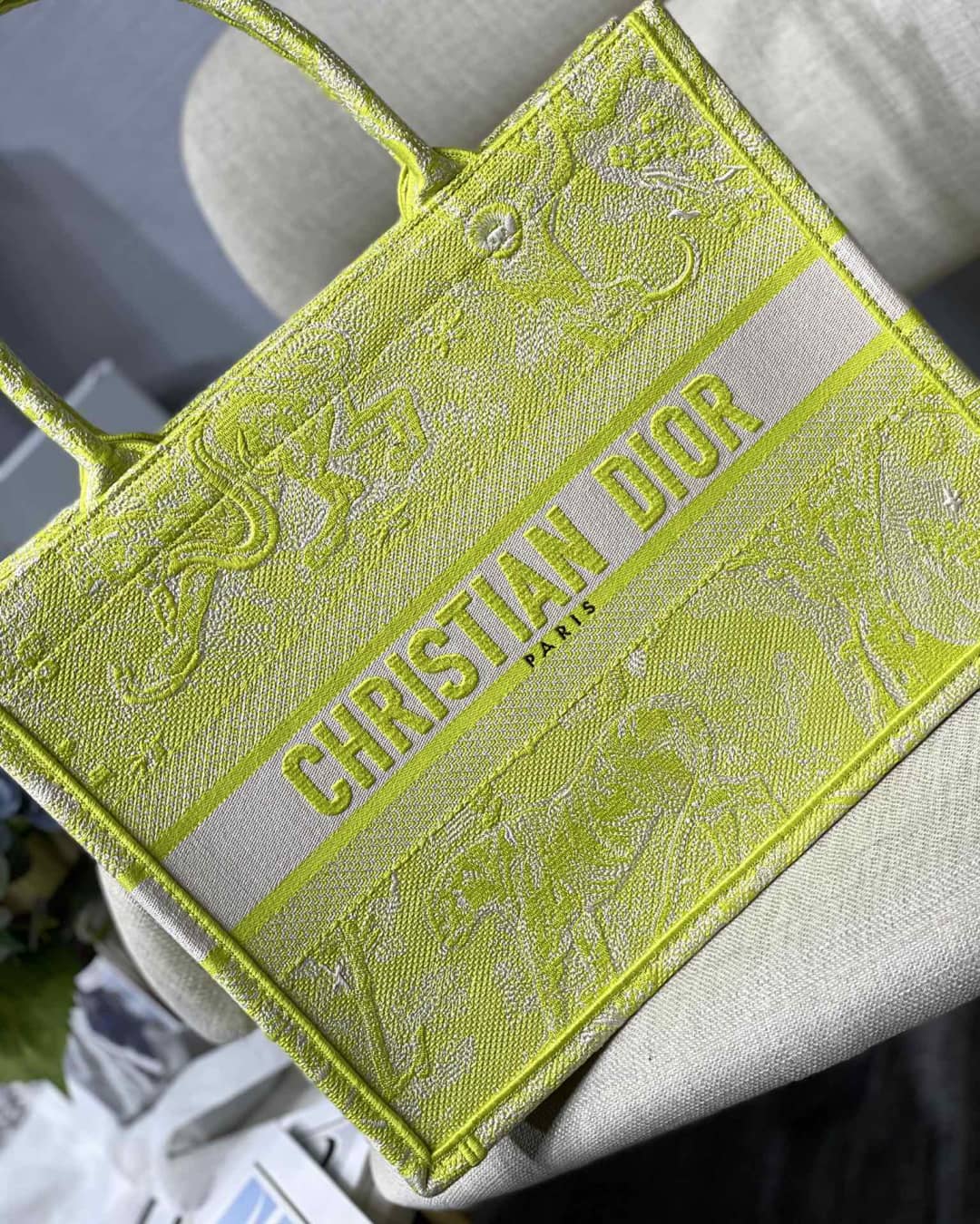 Christian Dior Tote Bag Dupe CD Book Embroidery - DEEPREPS