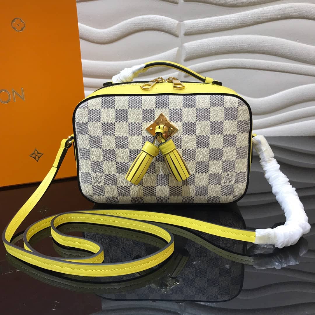 Louis Vuitton Damier Saintonge Replica Camera Bag Yellow N40154 - DEEPREPS
