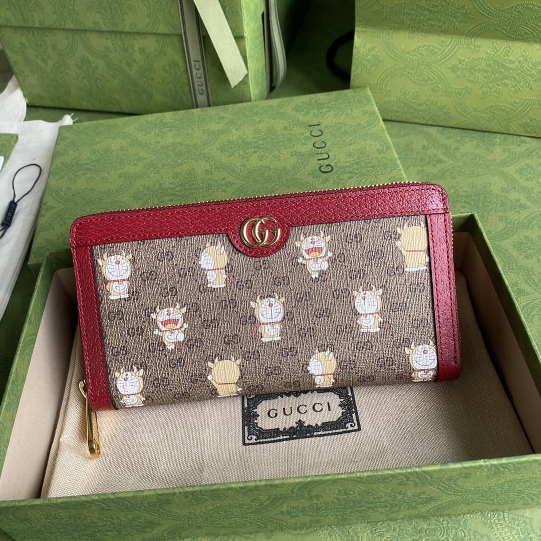 Gucci x Doraemon Zip Around Wallet Replica 647787 - DEEPREPS