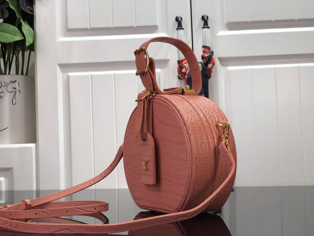 Louis Vuitton Petite Boite Chapeau Crocodilien Brillant Replica Bag Pink N93597 - DEEPREPS