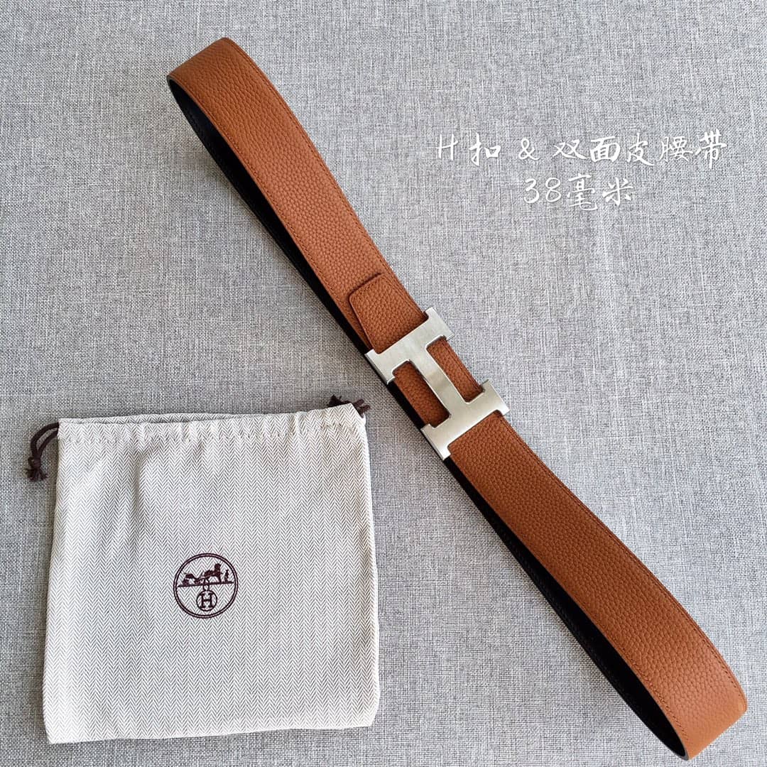 Knockoff Hermes Logo Belt 38mm - DEEPREPS