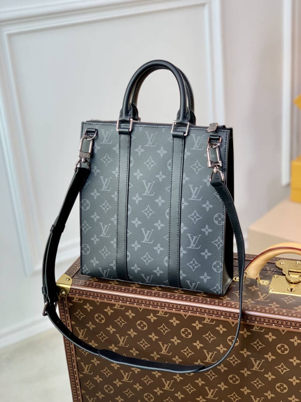 Louis Vuitton Monogram Eclipse Sac Plat Cross M46098 Replica Shoulder Bag - DEEPREPS