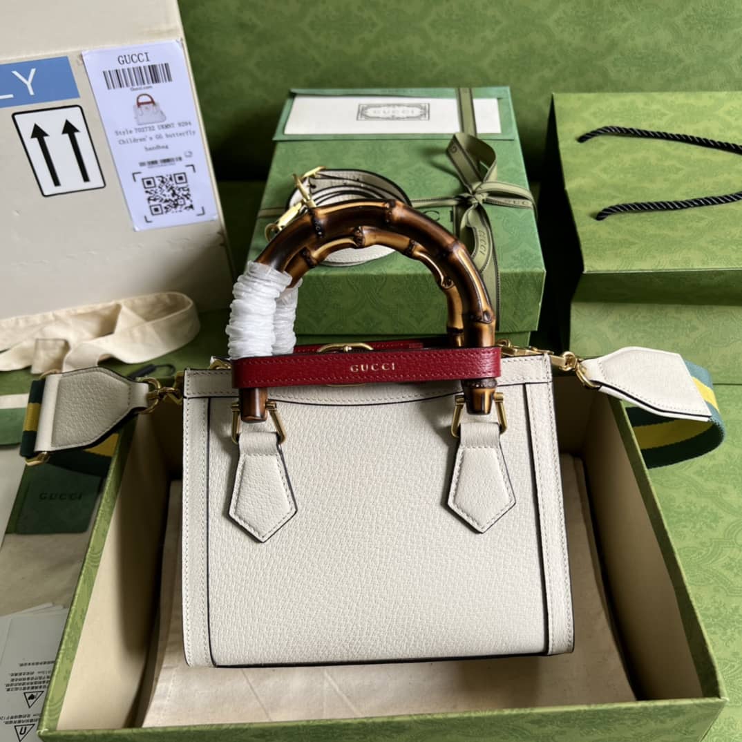 Gucci Diana Mini Tote White 702732 Replica Bag - DEEPREPS