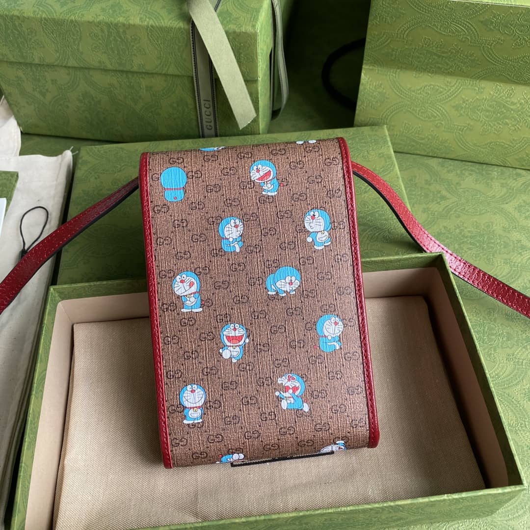 Gucci X Doraemon Mini Canvas Phone Bag Replica 647805 - DEEPREPS