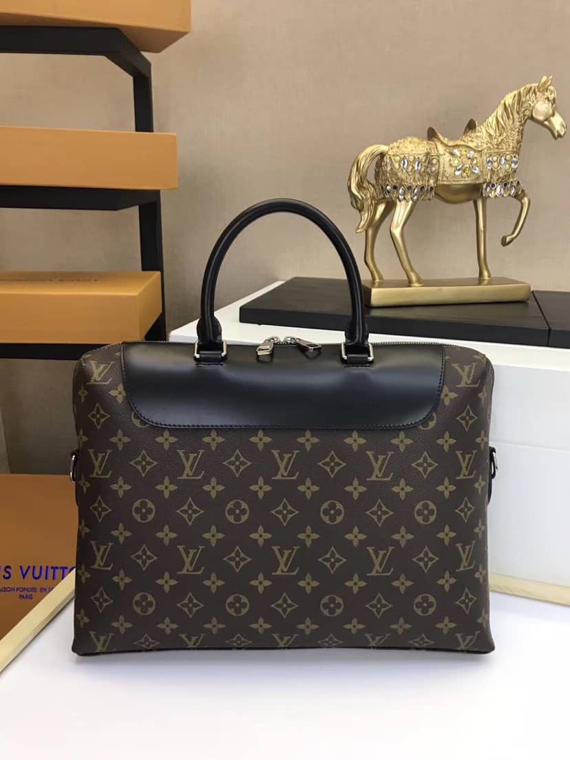 Louis Vuitton Porte Monogram Macassar Document Bag Replica M54019 - DEEPREPS