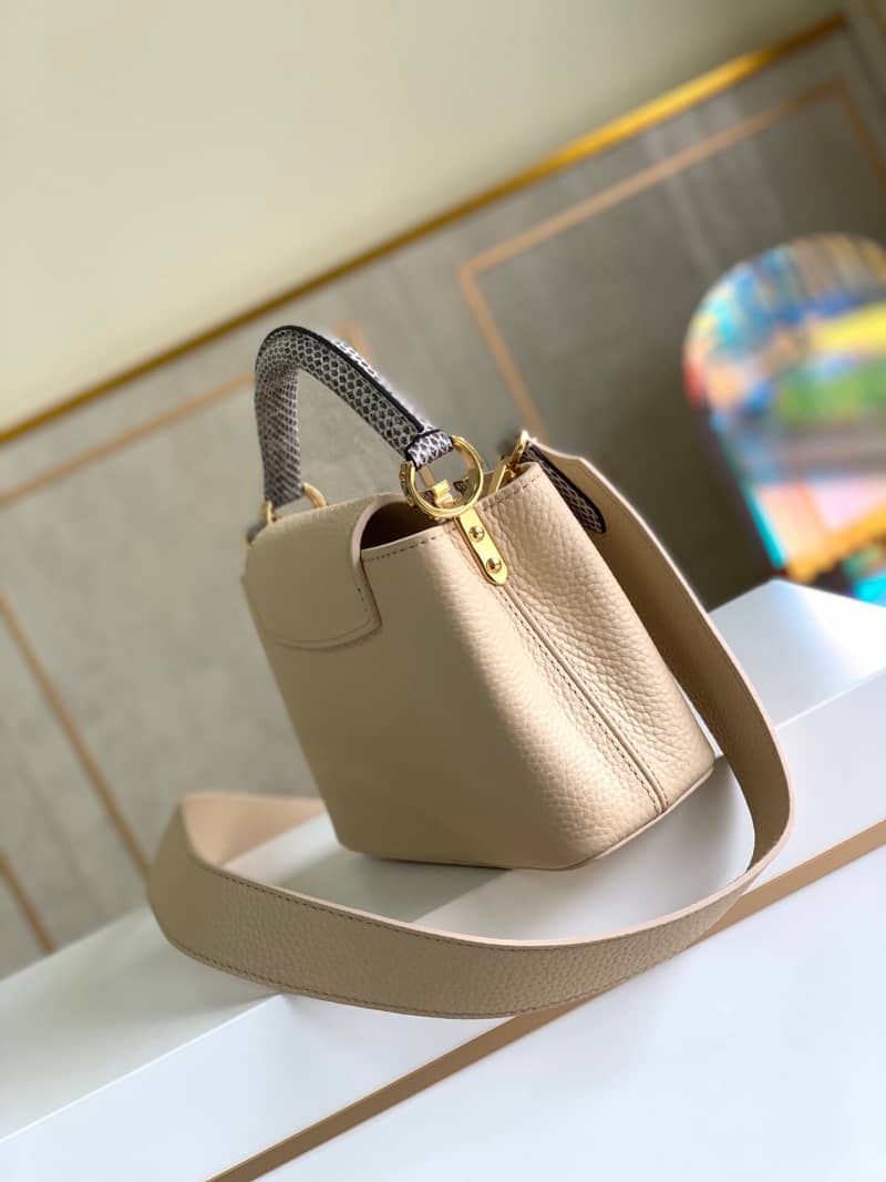 Louis Vuitton Capucines Mini Replica Bag Apricot M55921 - DEEPREPS