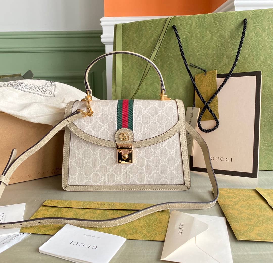 Gucci Ophidia Small Top Handle Shoulder Bag With Web 651055 Replica - DEEPREPS