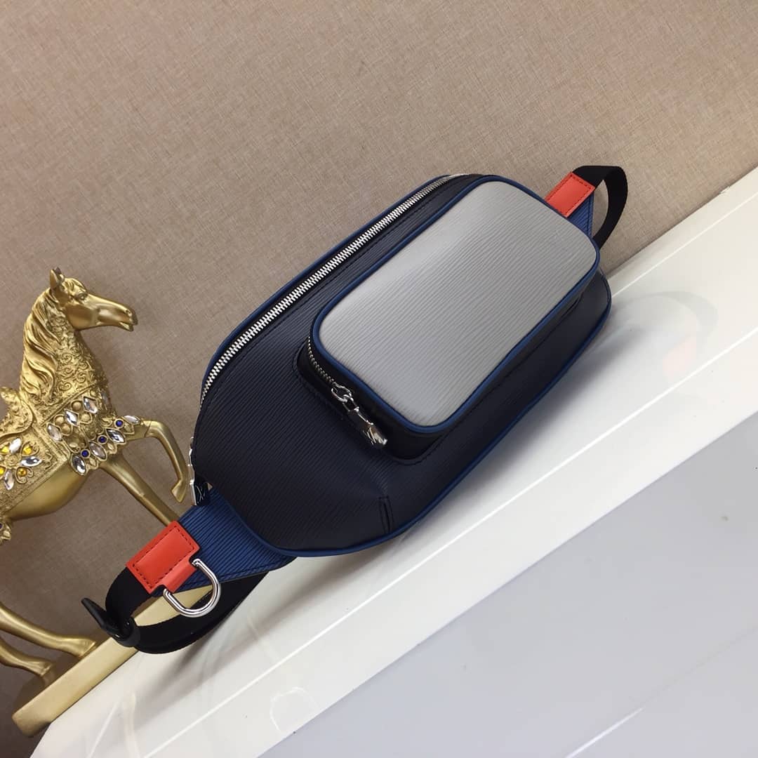 Louis Vuitton Damier Graphite Canvas Replica Bumbag Black Orange M51464 - DEEPREPS