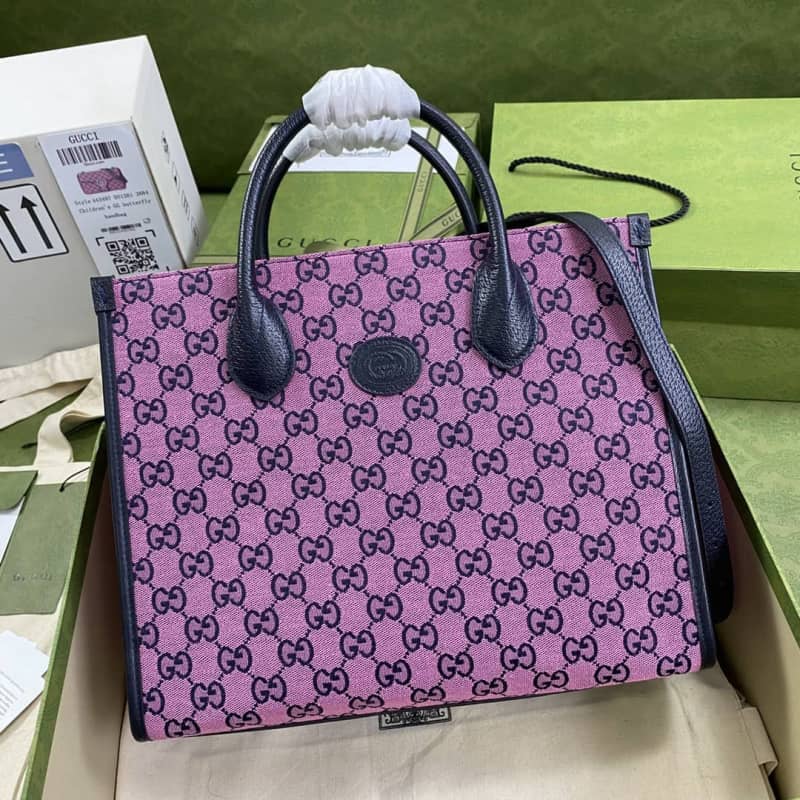 Gucci Les Pommes Large Tote Replica Purple 659980 - DEEPREPS
