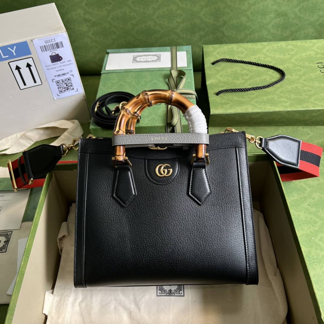Gucci Diana Small Tote Black 702721 Replica Bag - DEEPREPS