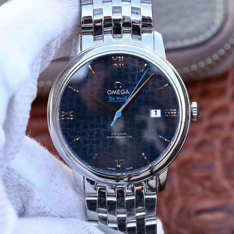 Replica Omega De Ville Prestige 424.10.40.20.03.003 1:1 Best Edition Blue Textured Dial - DEEPREPS
