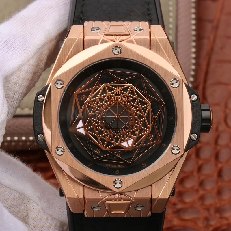 Replica Hublot Big Bang Sang Bleu King Gold 415.OX.1118.VR.MXM17 Mechanical Watches 1:1 Best Edition - DEEPREPS